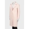  Light pink buttoned coat 