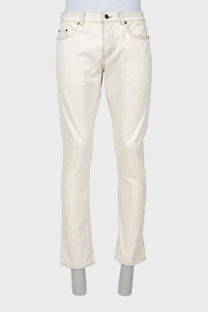 Men's white jeans