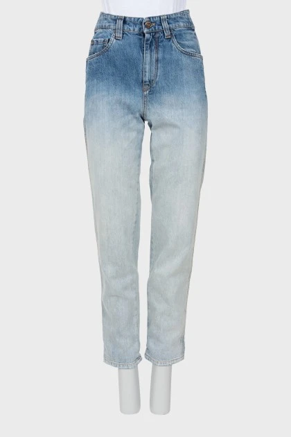 Two-tone gradient jeans