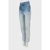Two-tone gradient jeans