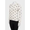 Black and white polka dot sweater