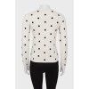 Black and white polka dot sweater