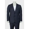 Men's dark blue wool suit
