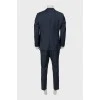 Men's dark blue wool suit