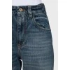Dark blue high waist jeans
