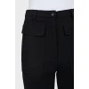 Black pants with elastic at the bottom
