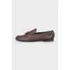 Men's woven leather loafers