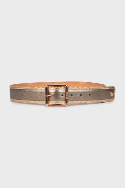 Gold leather belt