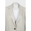Gray linen and cotton jacket