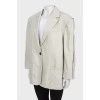 Gray linen and cotton jacket