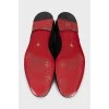Men's textile moccasins with embroidery
