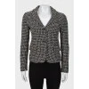 Woven black and white jacket