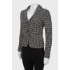 Woven black and white jacket