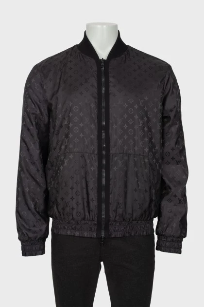 Men's reversible bomber jacket with tag