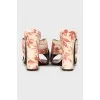 Textile sandals in floral print