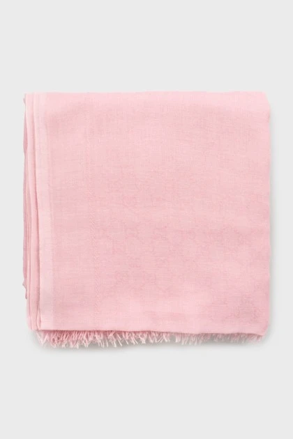 Pink scarf in signature print