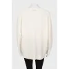 White oversized sweater