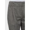 Gray trousers with cuffs