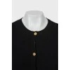 Wool cardigan with gold buttons