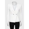 White jacket with silver buttons
