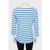 Striped long sleeve with 3/4 sleeves