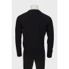 Men's black sweater with print