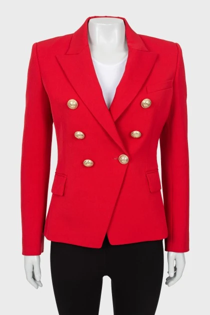 Red wool jacket