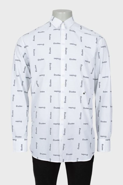 Men's white shirt with signature print