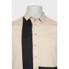 Men's two-tone straight-fit shirt