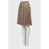 Pleated skirt in signature print