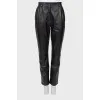 Tapered leather trousers
