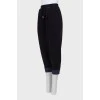 Knitted trousers with elastic