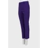 Purple tapered trousers