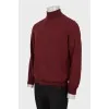 Men's wool golf burgundy color