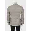 Men's cashmere jacket in check print