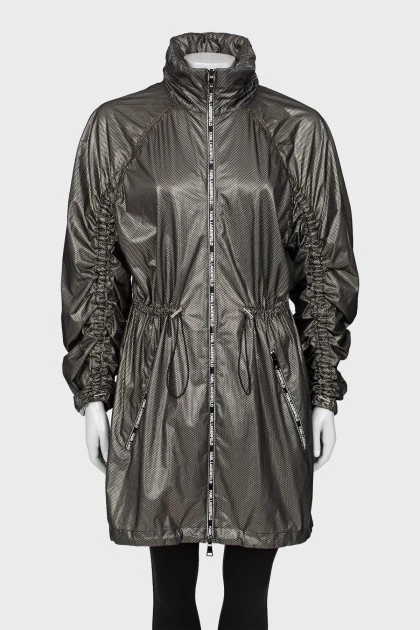 Cloak with draped sleeves