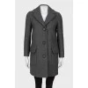 Gray wool coat with pockets