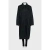 Black maxi raincoat