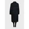 Black maxi raincoat