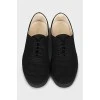 Black textile sneakers