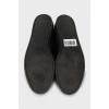 Black textile sneakers