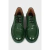 Leather oxfords with removable decor