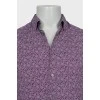 Men's purple printed shirt