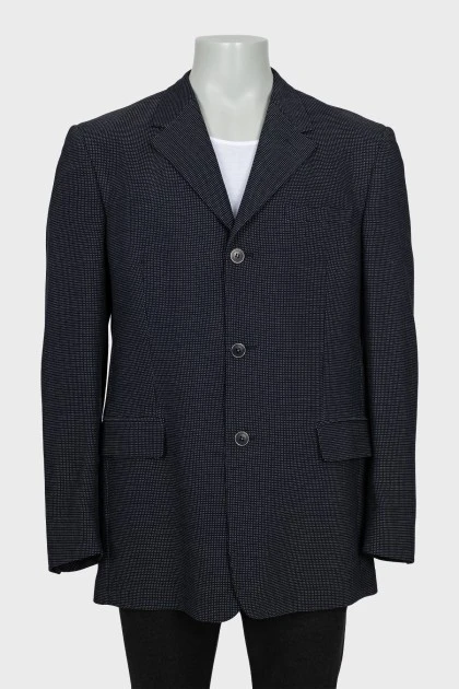 Men's wool jacket with polka dots