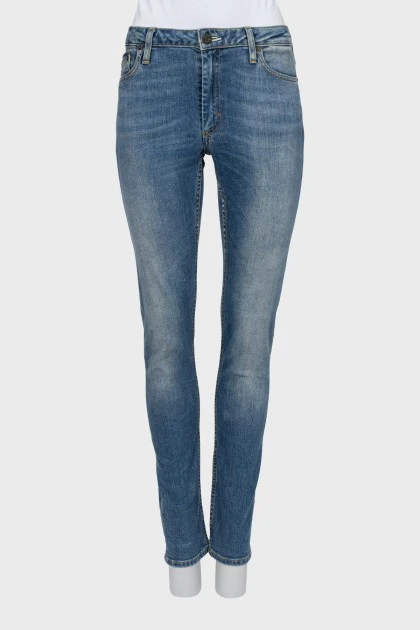 Blue skinny jeans