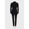 Suit with black trousers