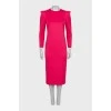 Pink dress with accent shoulders