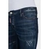 Men's jeans with zippers at the bottom