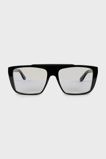 Men's black glasses with diopters