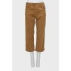 Cropped corduroy trousers